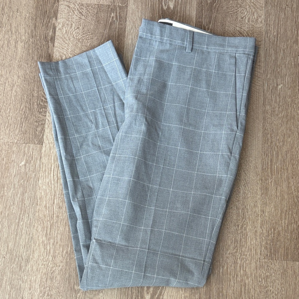 Men’s Gray Checkered Pants